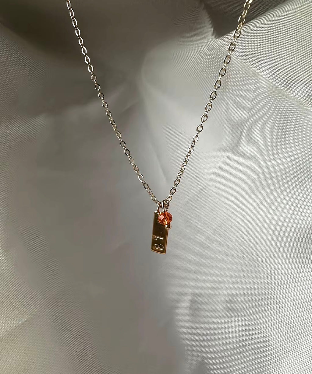 F1 stamp tag necklace