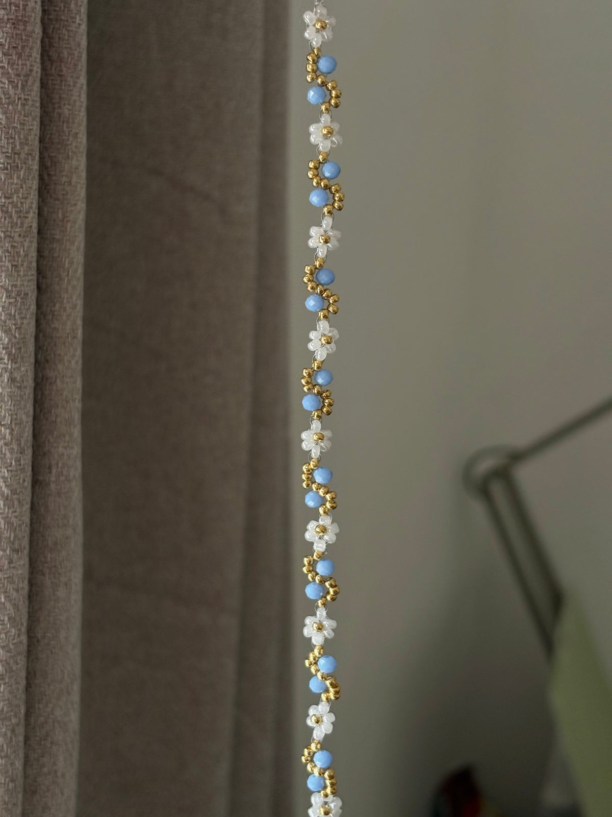 blue skies flower bracelet