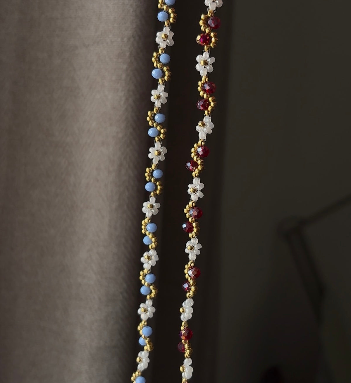 blue skies flower bracelet
