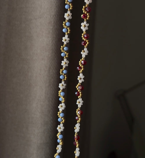 blue skies flower bracelet