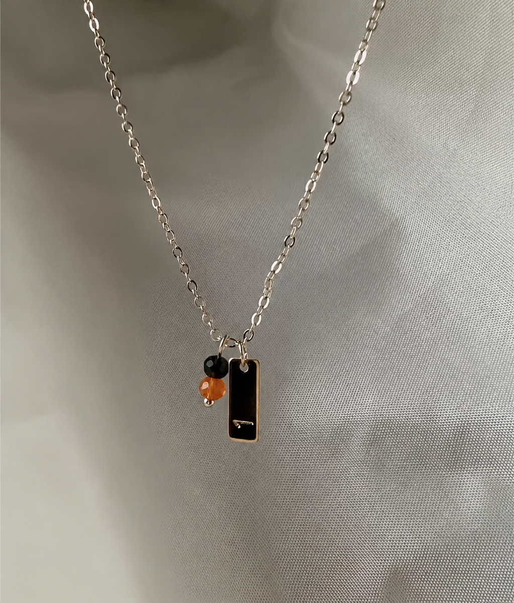 F1 stamp tag necklace