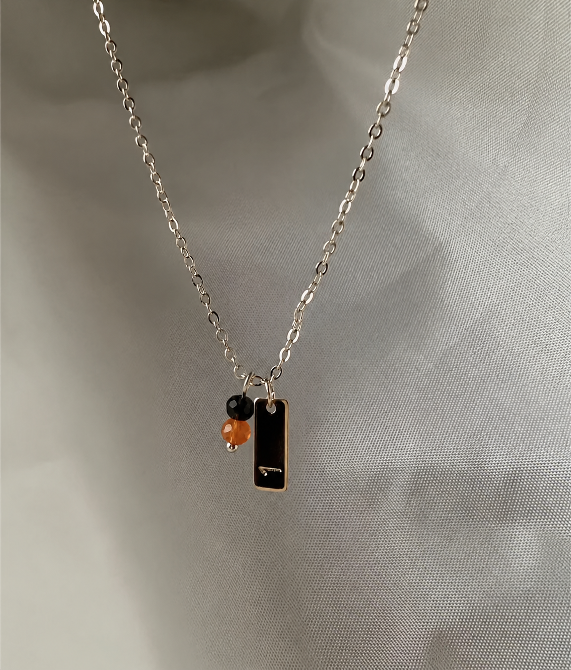 F1 stamp tag necklace